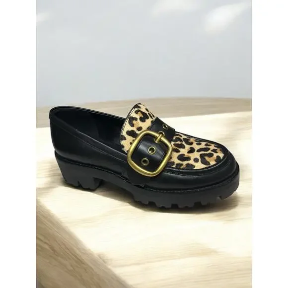 Coach G2452 Grand Calf Hair Leopard Loafer Size 6B - Picture 2 of 11